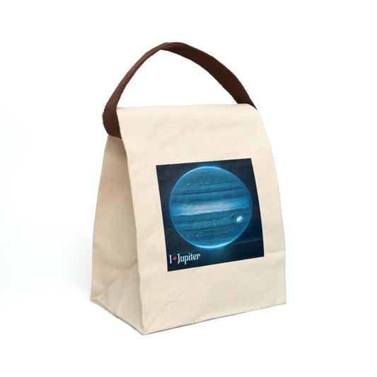 Canvas Lunch Bag I LOVE Jupiter Stylish, Eco-Friendly Lunch Tote for Space Lovers