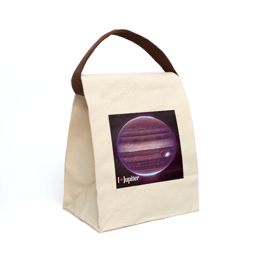 Canvas Lunch Bag I LOVE Jupiter Stylish, Eco-Friendly Lunch Tote for Space Lovers