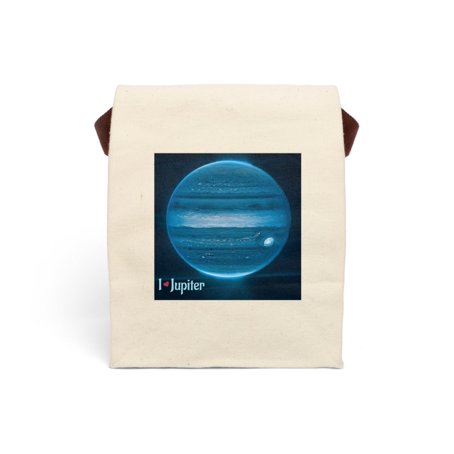 Canvas Lunch Bag I LOVE Jupiter Stylish, Eco-Friendly Lunch Tote for Space Lovers