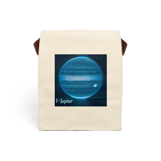 Canvas Lunch Bag I LOVE Jupiter Stylish, Eco-Friendly Lunch Tote for Space Lovers