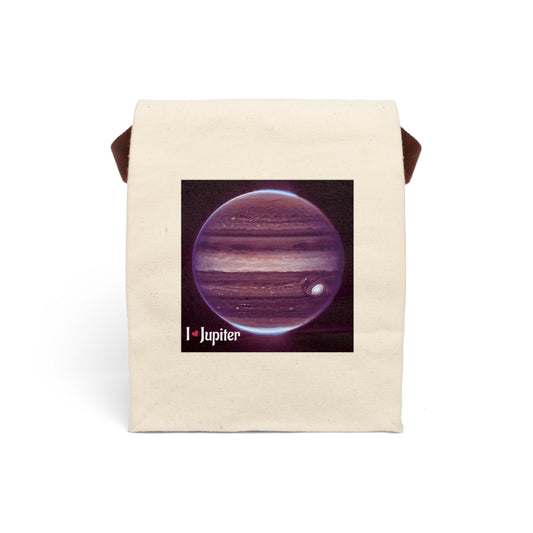Canvas Lunch Bag I LOVE Jupiter Stylish, Eco-Friendly Lunch Tote for Space Lovers